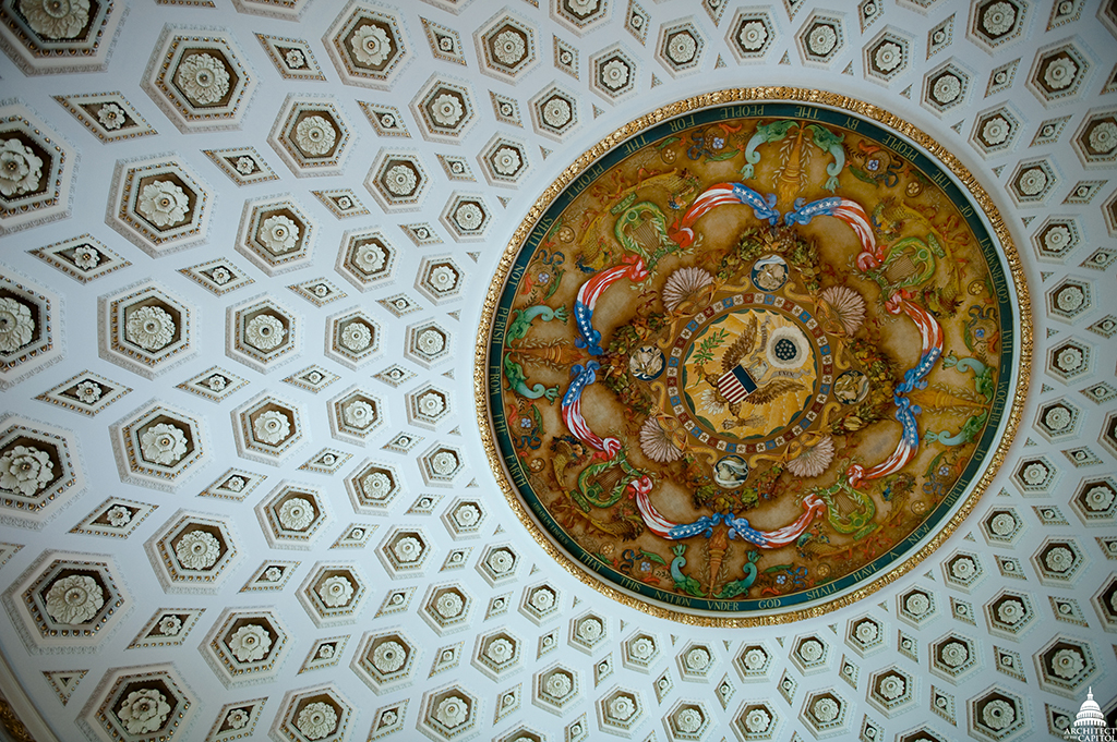 Great Seal of the United States in the Thomas Jefferson Building.